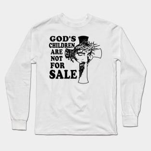 God's Children Are Not For Sale Cross Christian Vintage T-Shirt Long Sleeve T-Shirt